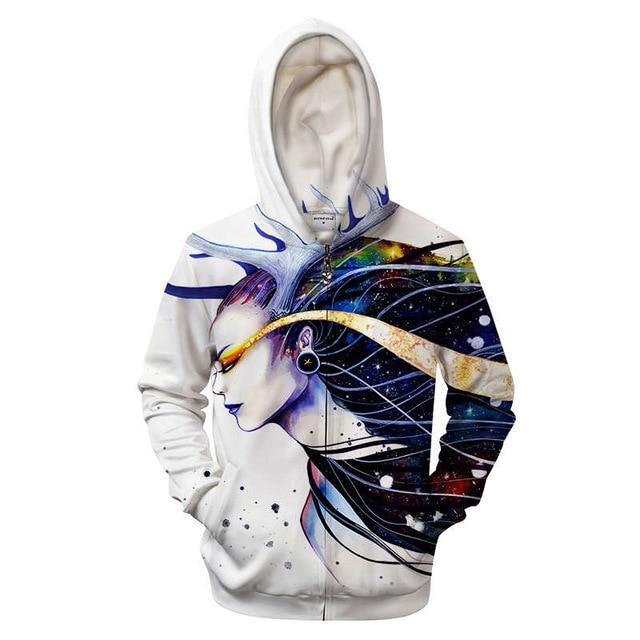 Goddess of the Galaxy Zip-up Hoodie