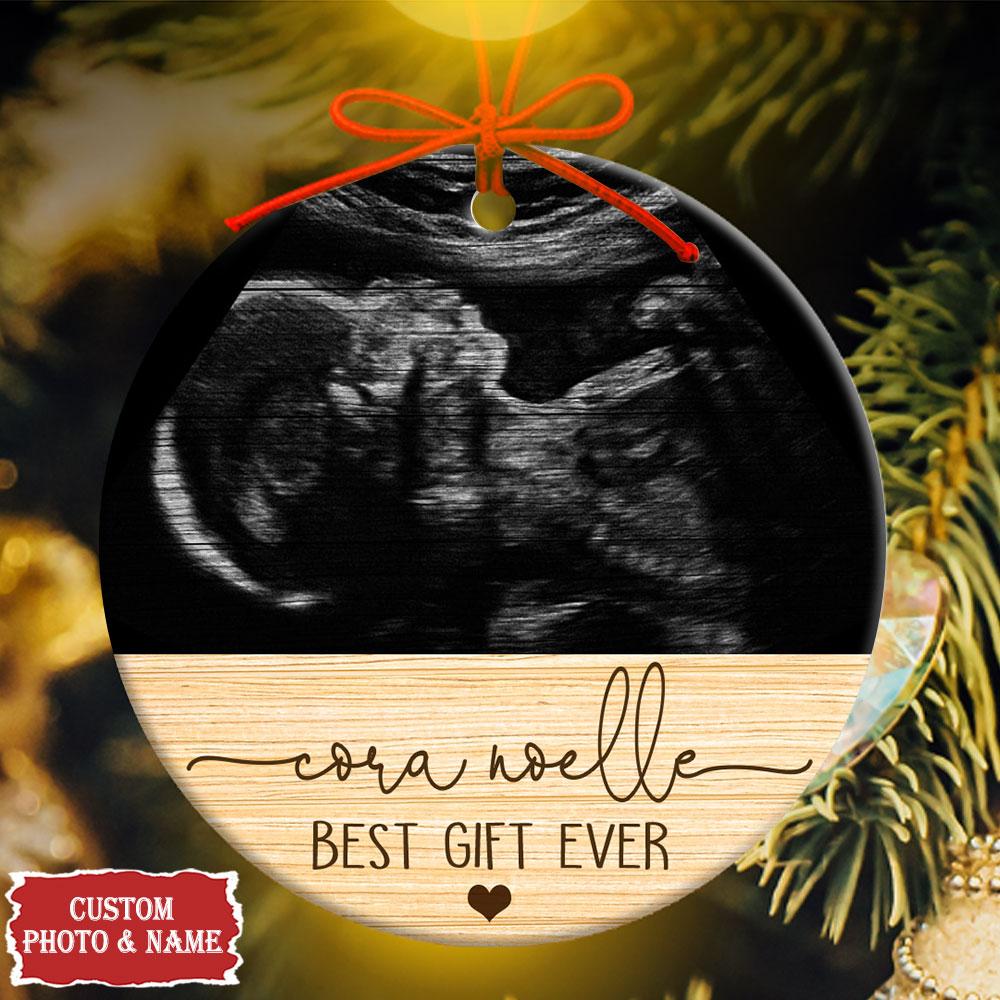 Personalized Christmas Gift For Mommy Daddy To Be Ultrasound Sonogram Baby Ornament