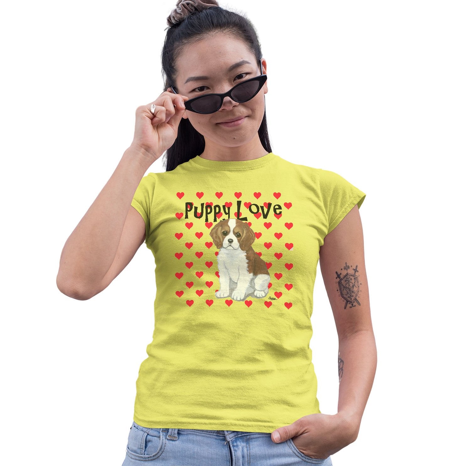 Cavalier Puppy Love – Women’S Fitted T-Shirt