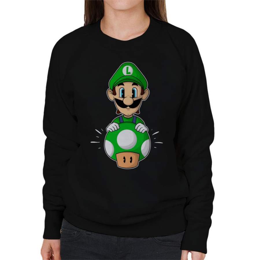 Luigi Pop Super Mario Bros Women’s Sweatshirt