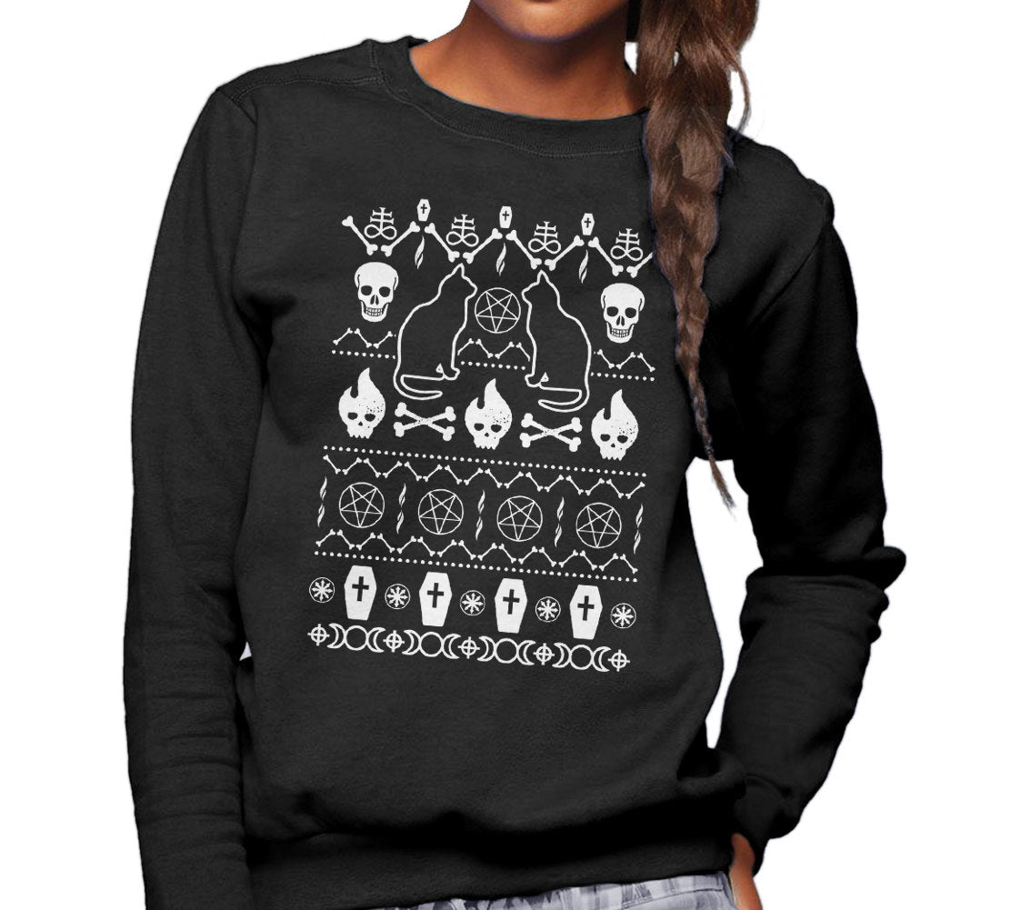 Unisex Goth Ugly Christmas Sweater Sweatshirt – Ugly Holiday Sweater