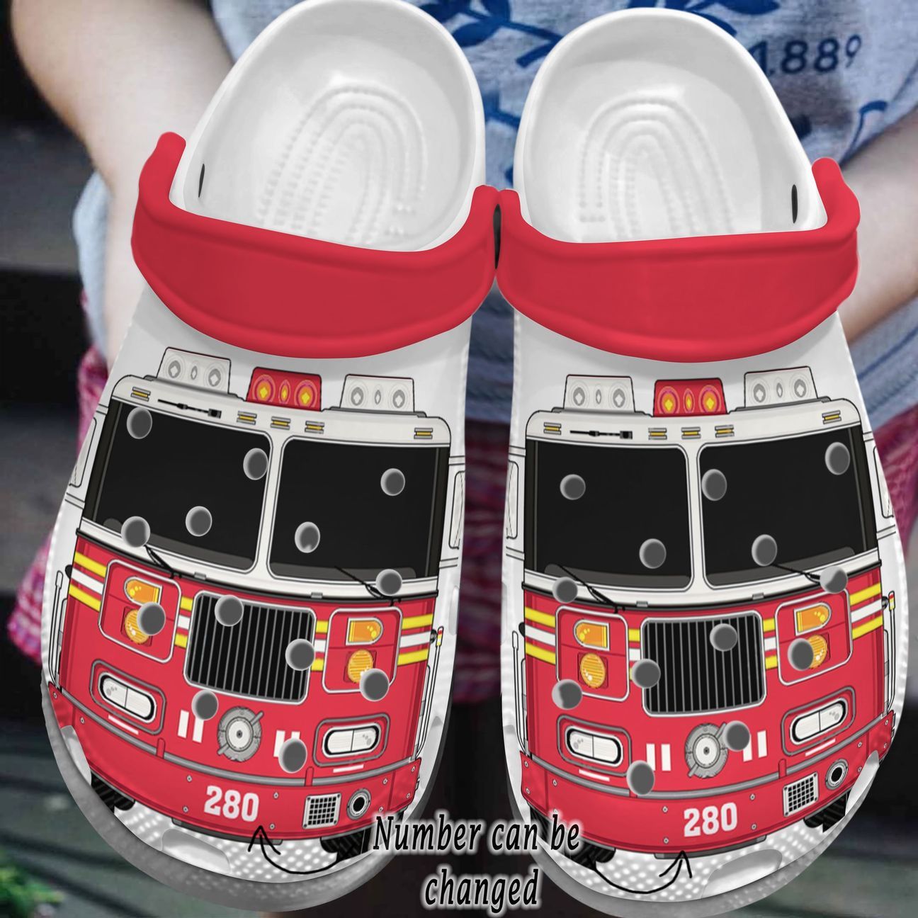 Firefighter Personalized Clog, Custom Name, Text, Color, Number Fashion Style For Women, Men, Kid, Print 3D Firetruck