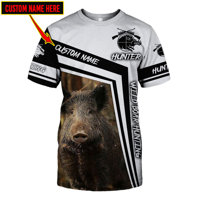 Ptda3906 Wild Boar Hunting Personalized Shirts 3D Full Printing