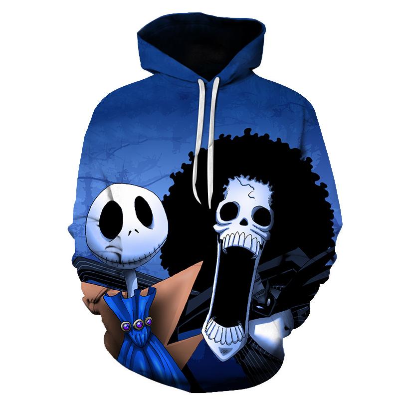 Halloween Jack Skellington and Zombie 3D Printed Hoodie