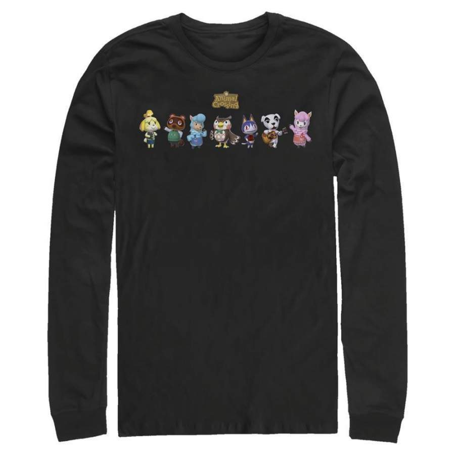 Animal Crossing Line Up – Animal Crossing Nintendo Long Sleeve T-Shirt, Black