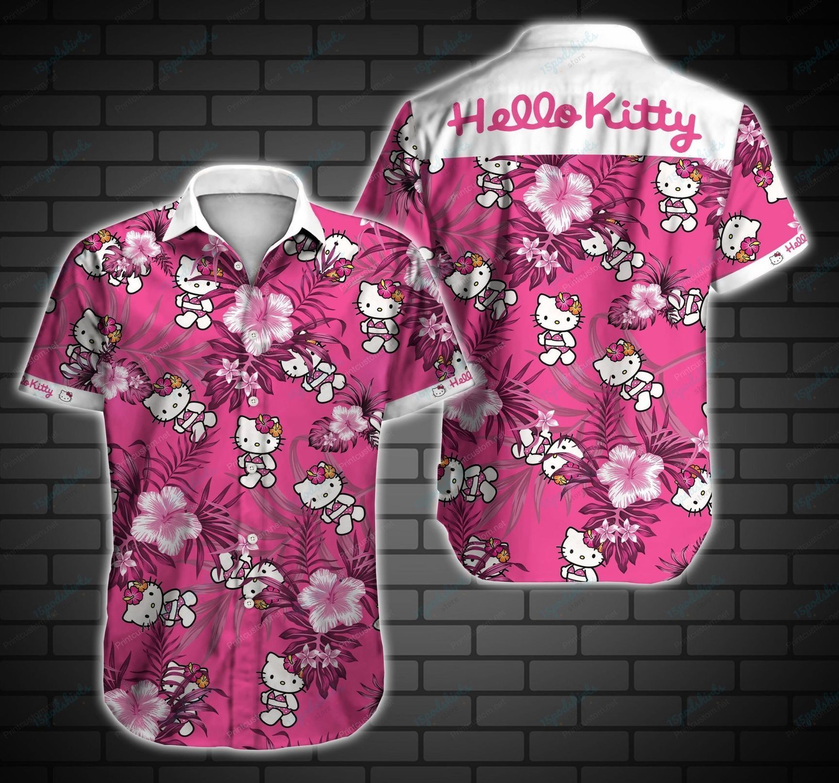 Hello Kitty Hawaiian Shirt