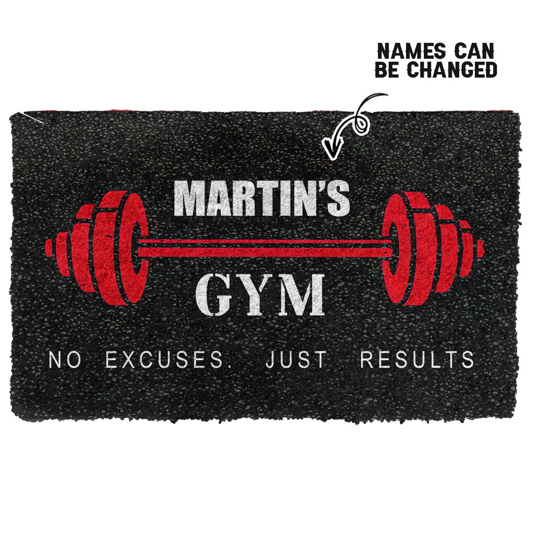 Alohazing 3D Gym Custom Name Doormat