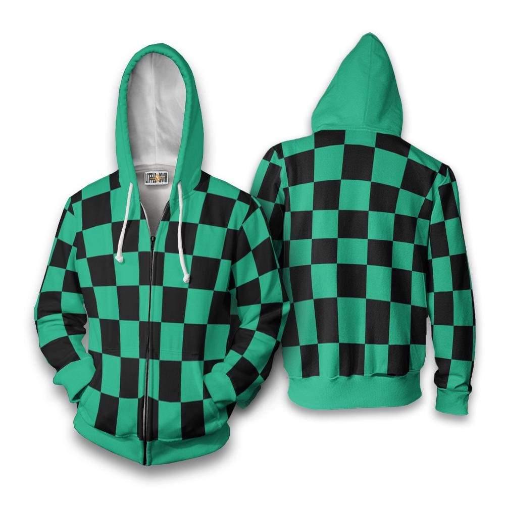 Tanjiro Kamado Pattern Hoodie Demon Slayer Anime Casual Cosplay Costume