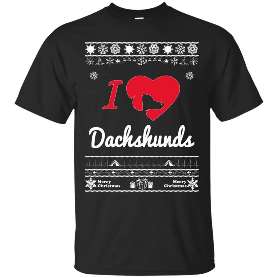 DACHSHUNDS – Merry Christmas Dachshunds T Shirt & Hoodie