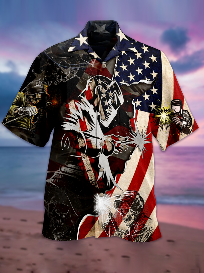 Welder All Over Printed Hawaiian Shirt Ha80091