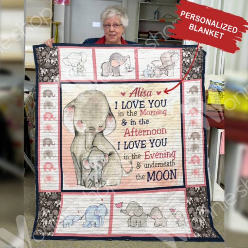 Personalized Elephant Blanket OCT1801 82O34