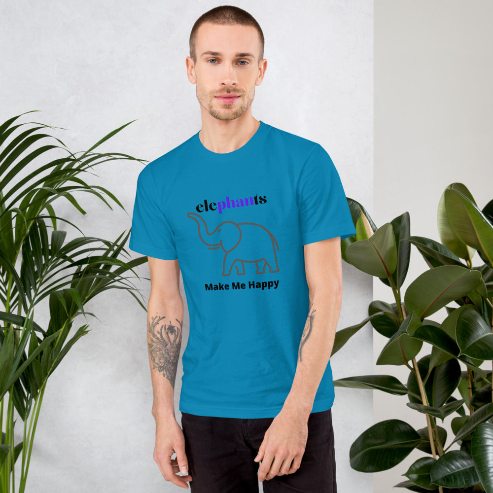 Elephants 100% Cotton T Shirt Made In Usa, Ships Worldwide