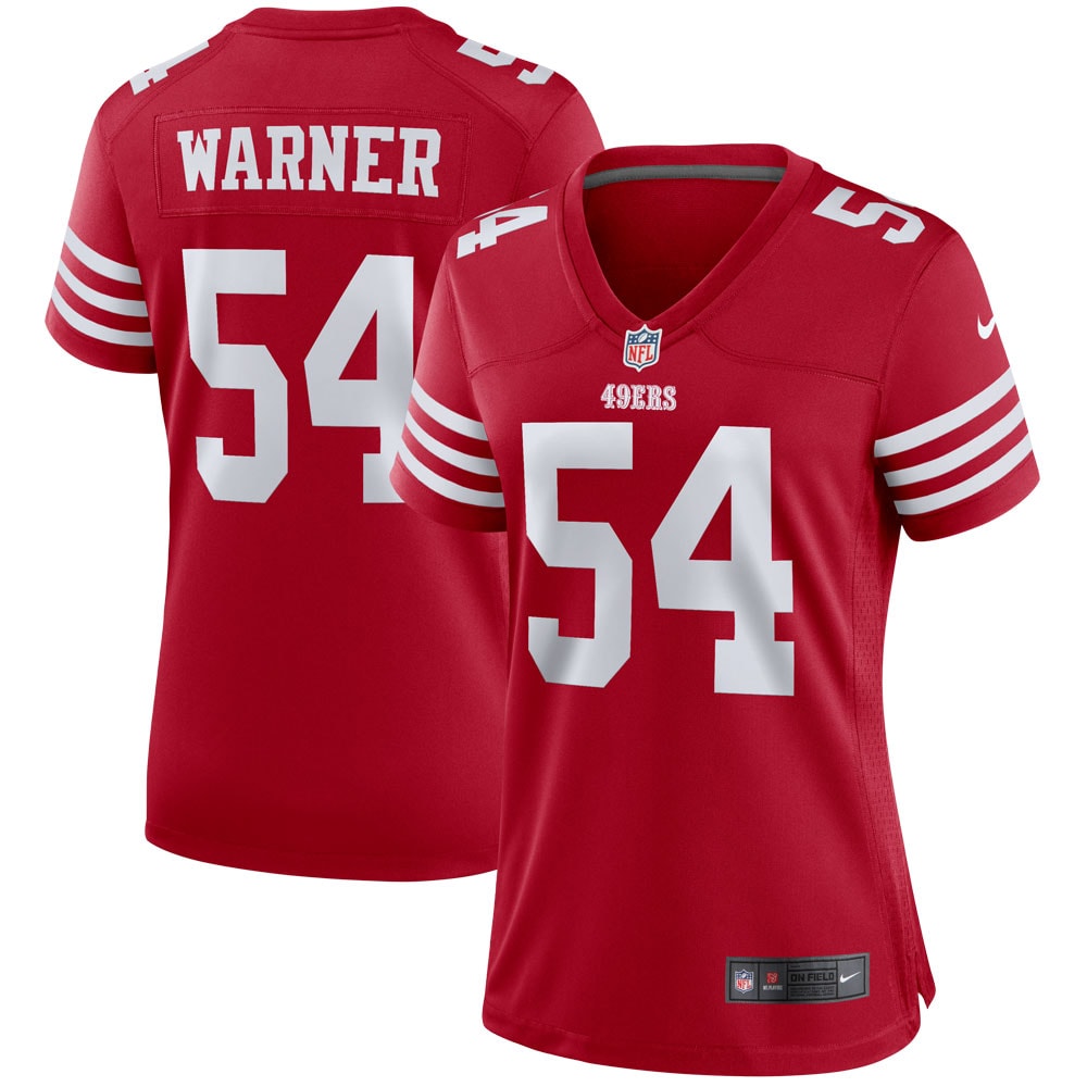 Women’s San Francisco 49ers Fred Warner Scarlet Player Jersey