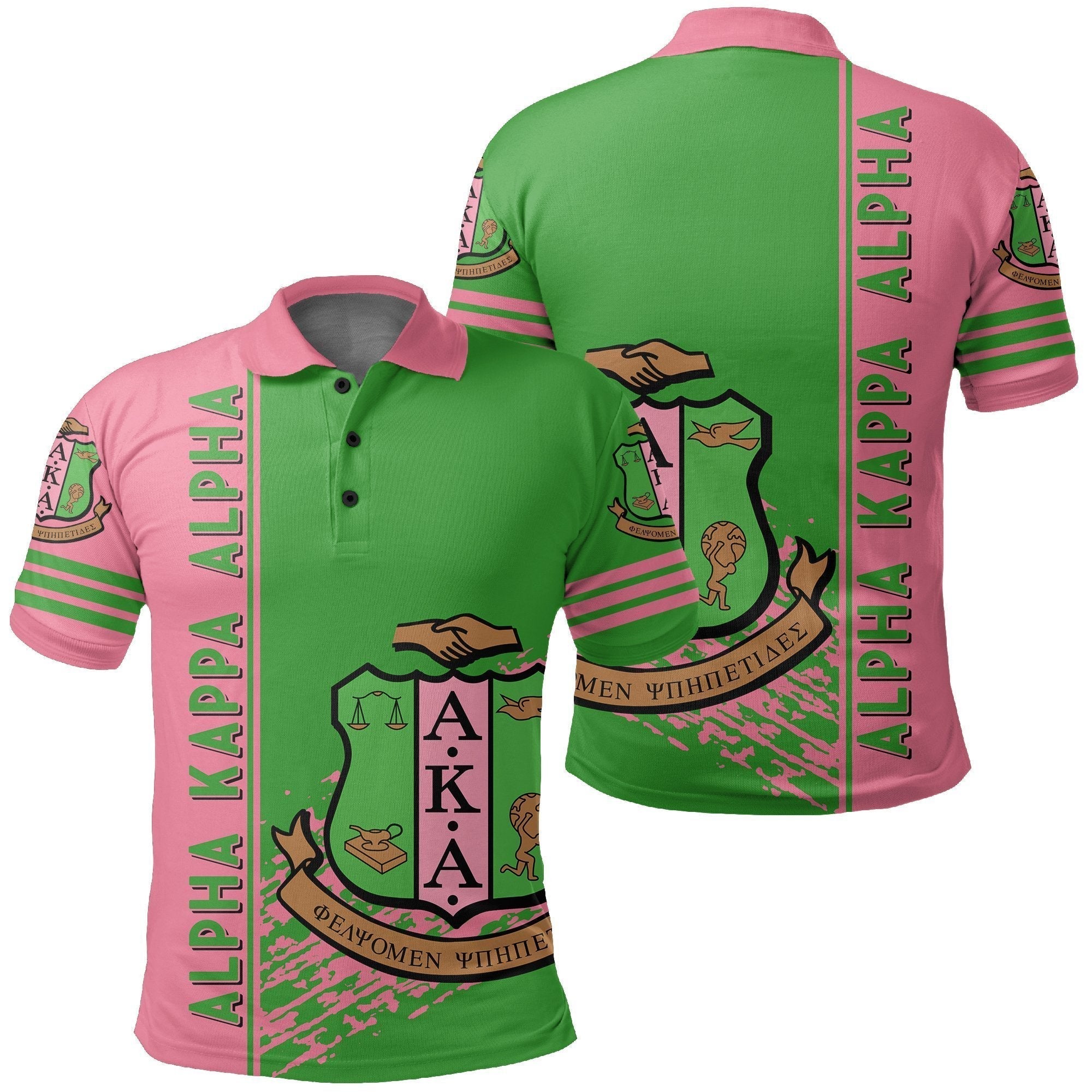 Alpha Kappa Alpha Polo Shirt Quarter Style