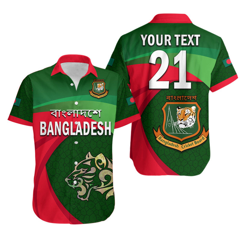 (Custom Personalised) Bangladesh Cricket Team Hawaiian Shirt Bangla Tigers Simple Lt9