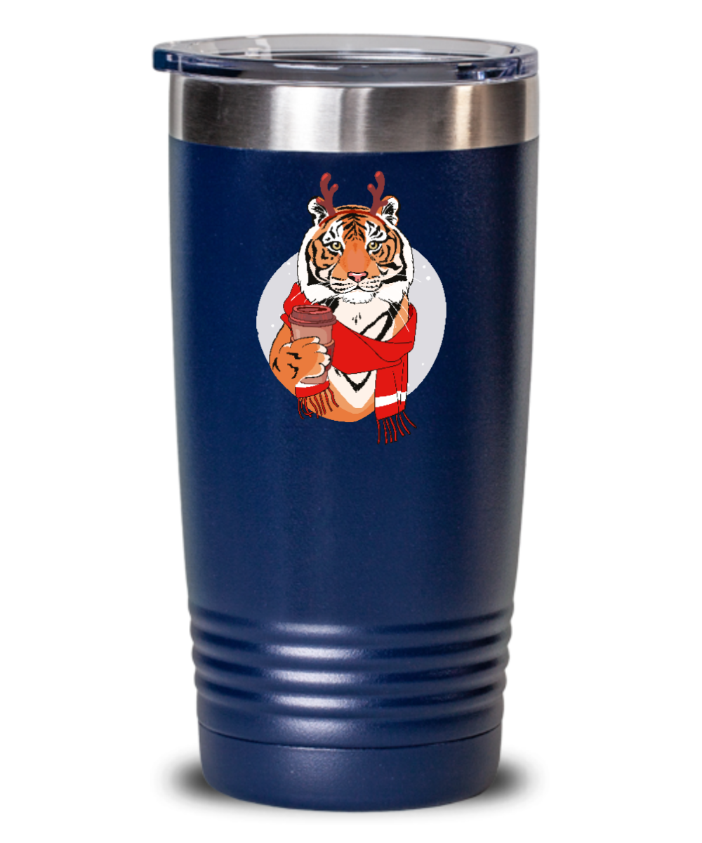 Tiger Tumbler Cup Insulated 20 Oz Stainless Steel Tiger Lover Gift Christmas Tiger