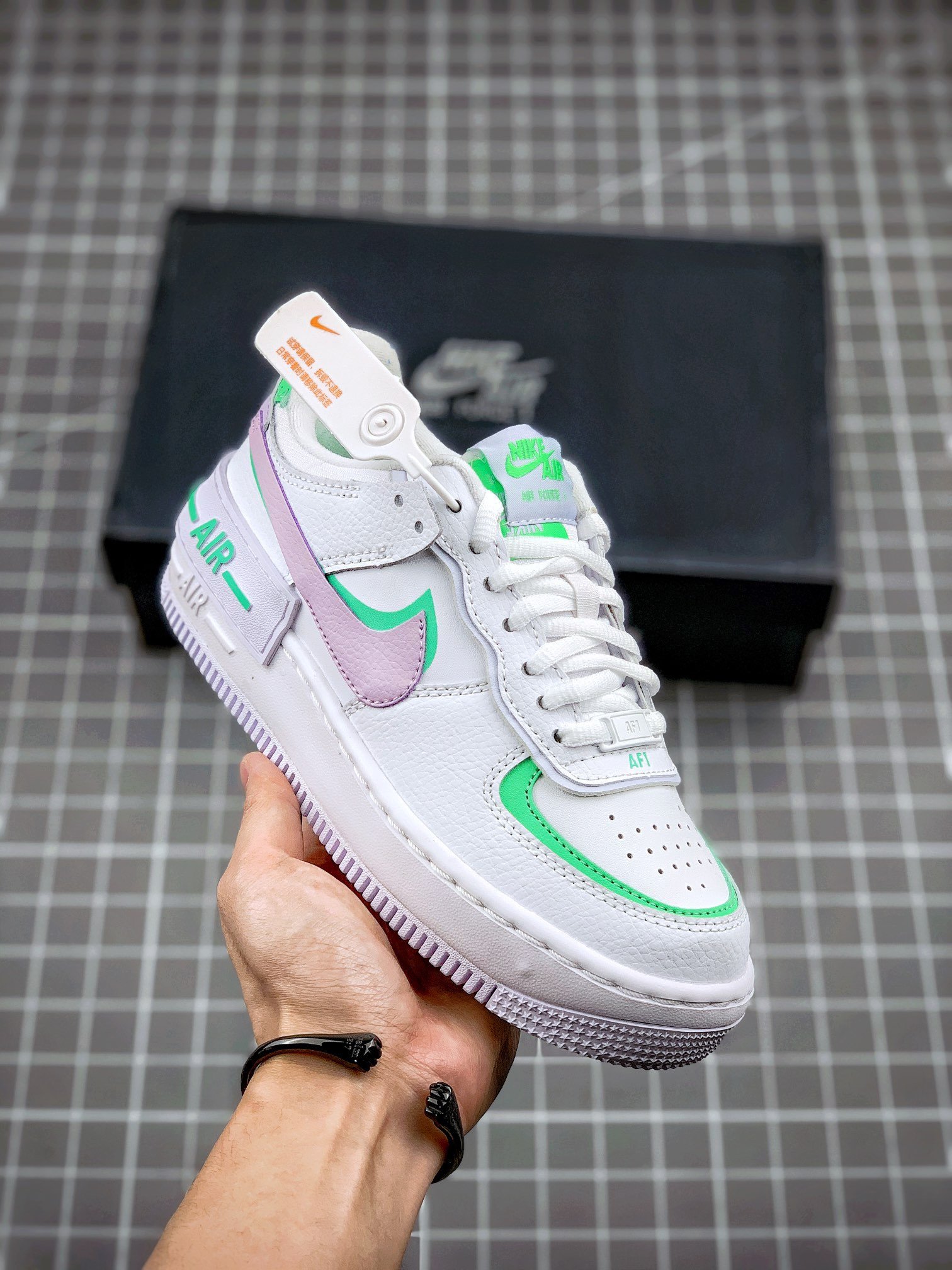 Nike Air Force 1 Shadow WhiteInfinite Lilac-Football Grey 5340000