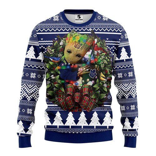 Toronto Maple Leafs Groot Hug Ugly Christmas Sweater, All Over Print Sweatshirt