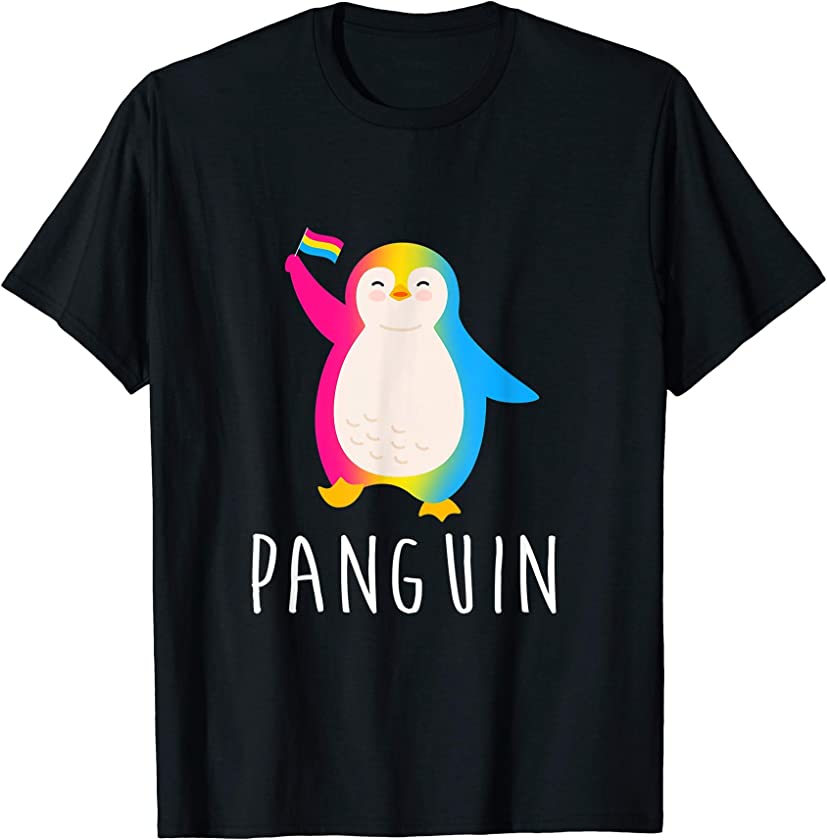 LGBTQ Pan Pride Flag Cute Animal Penguin Pansexual T-Shirt