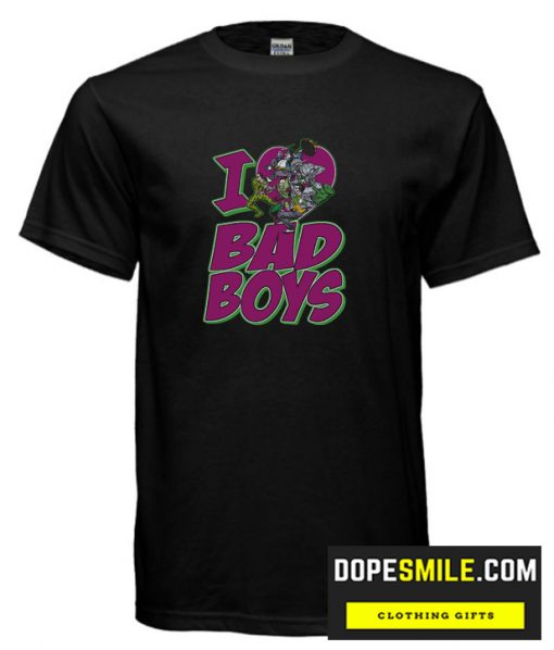 I HEART BAD BOYS Joker Penguin Riddler cool  Shirt