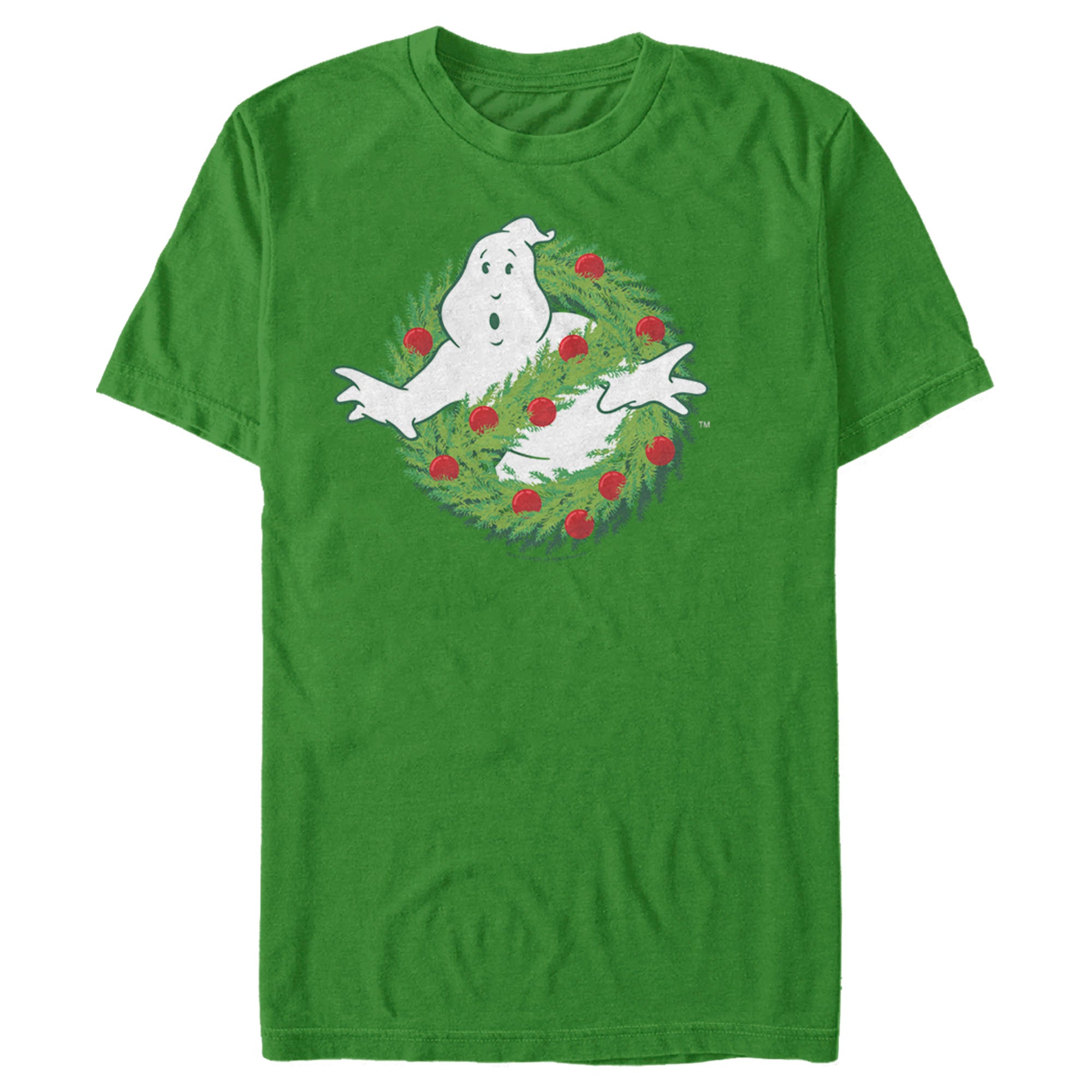 Men’S Ghostbusters Christmas Wreath Logo T-Shirt