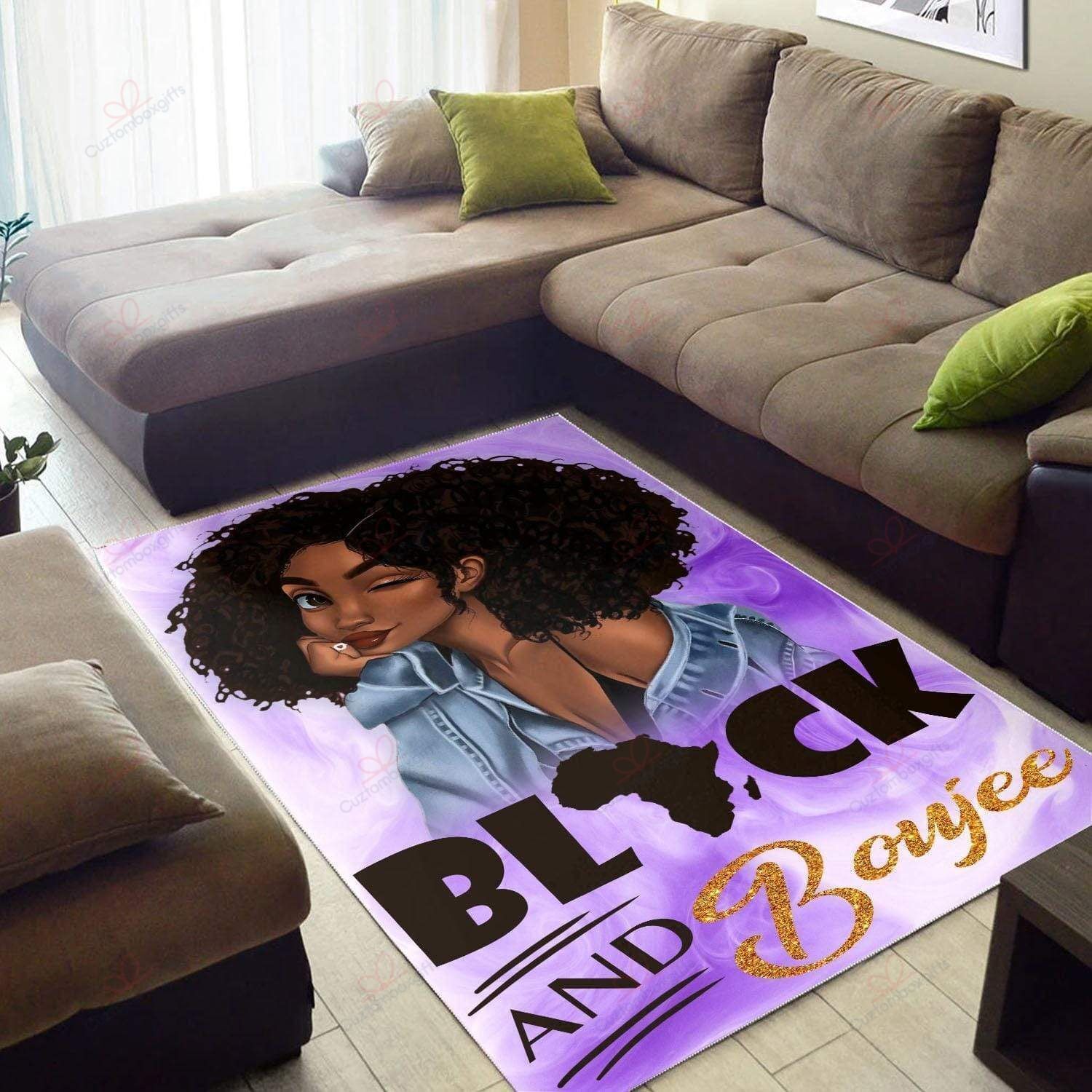 African American Black And Boujee Purple GS-CL-LD2504 Rug