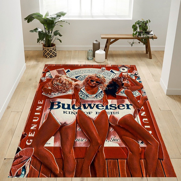 Budweiser Area Rug For Gift Bedroom Rug Home Decor Floor Decor