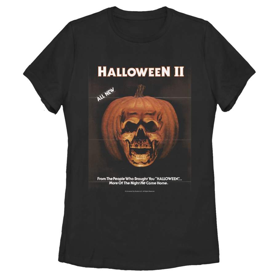 Halloween Women’s II Skeleton Movie Vintage Poster  T Shirt