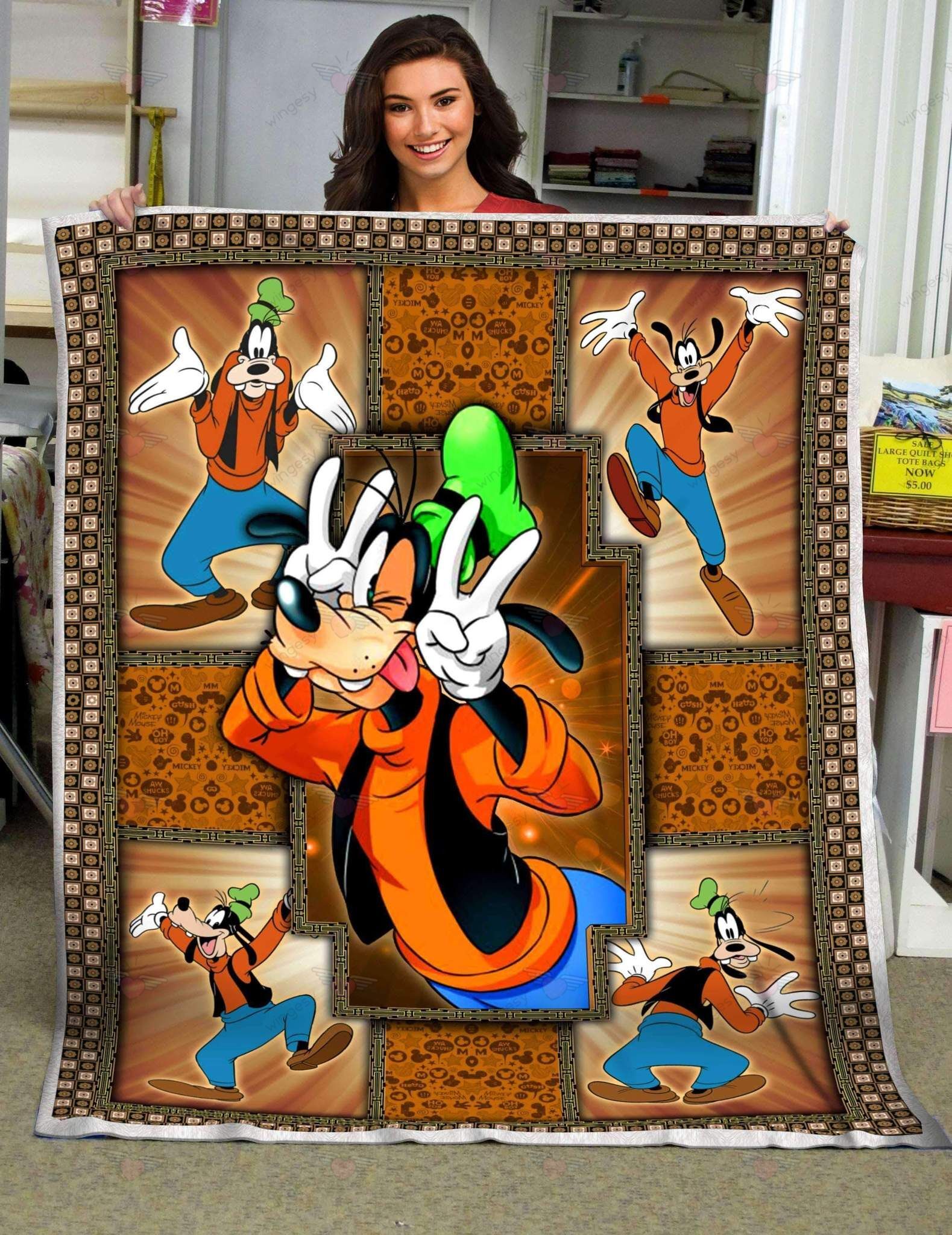 Cartoon Cartoon Goofy Happy Quilt Blanket-QT101074Qa