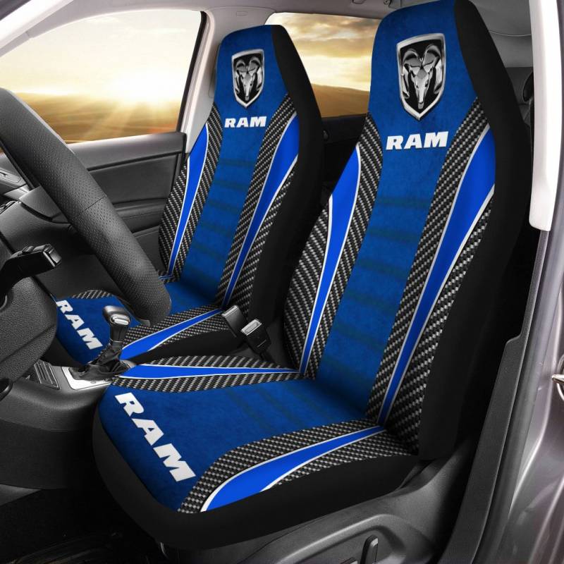 Dodge Ram VTH Car Seat Cover (Set of 2) Ver 1 (Blue)