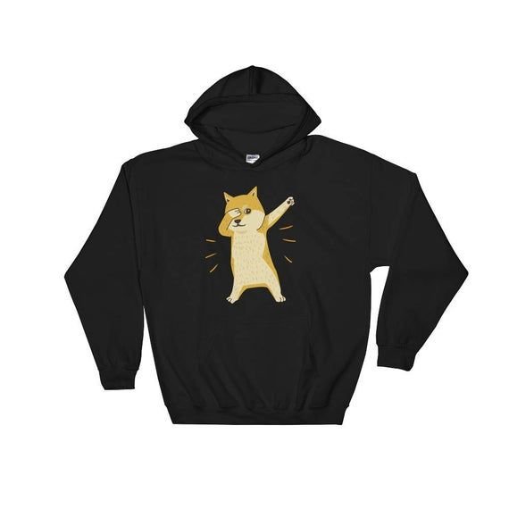 Dabbing Dog Shiba Inu Doge Puppy Gift Unisex Pullover Hoodie Hooded Sweatshirt