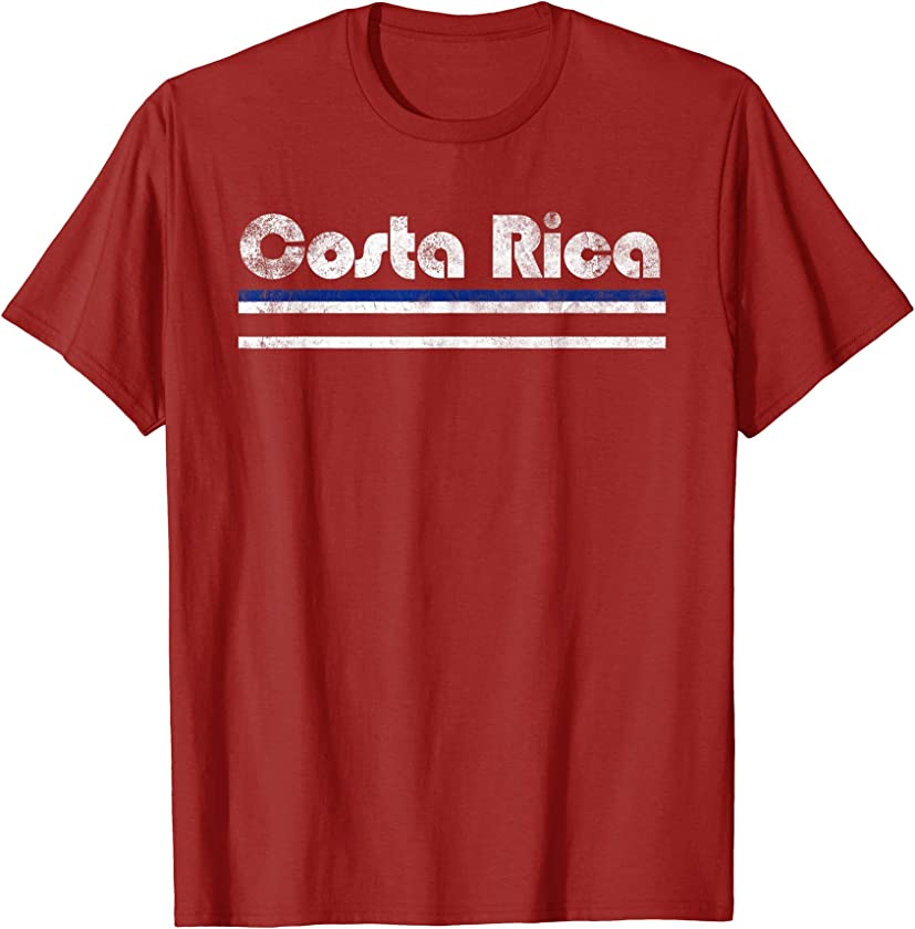 2020 Costa Rica Soccer Fan Retro Vintage Flag T-Shirt T-Shirt