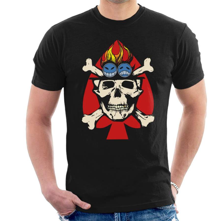 Fire Fist Aces Jolly Roger One Piece Men’s T-shirt