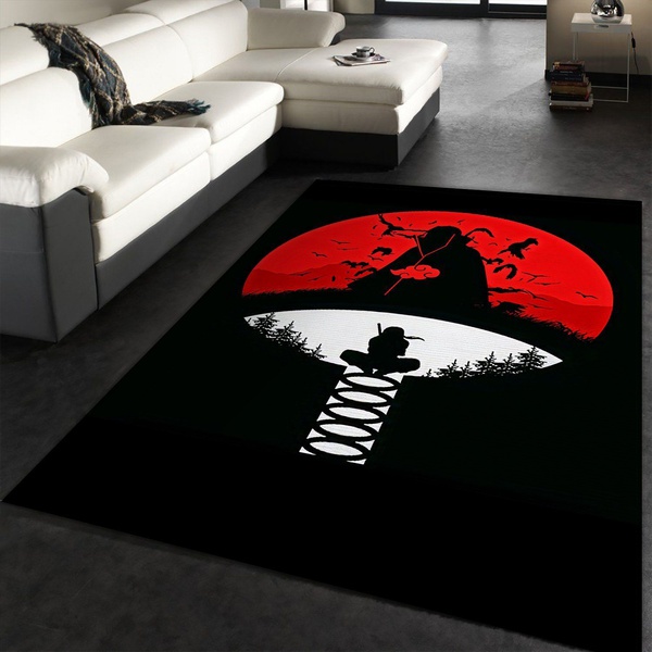 Uchiha Itachi Area Rug Geeky Carpet home decor Bedroom Living Room decor