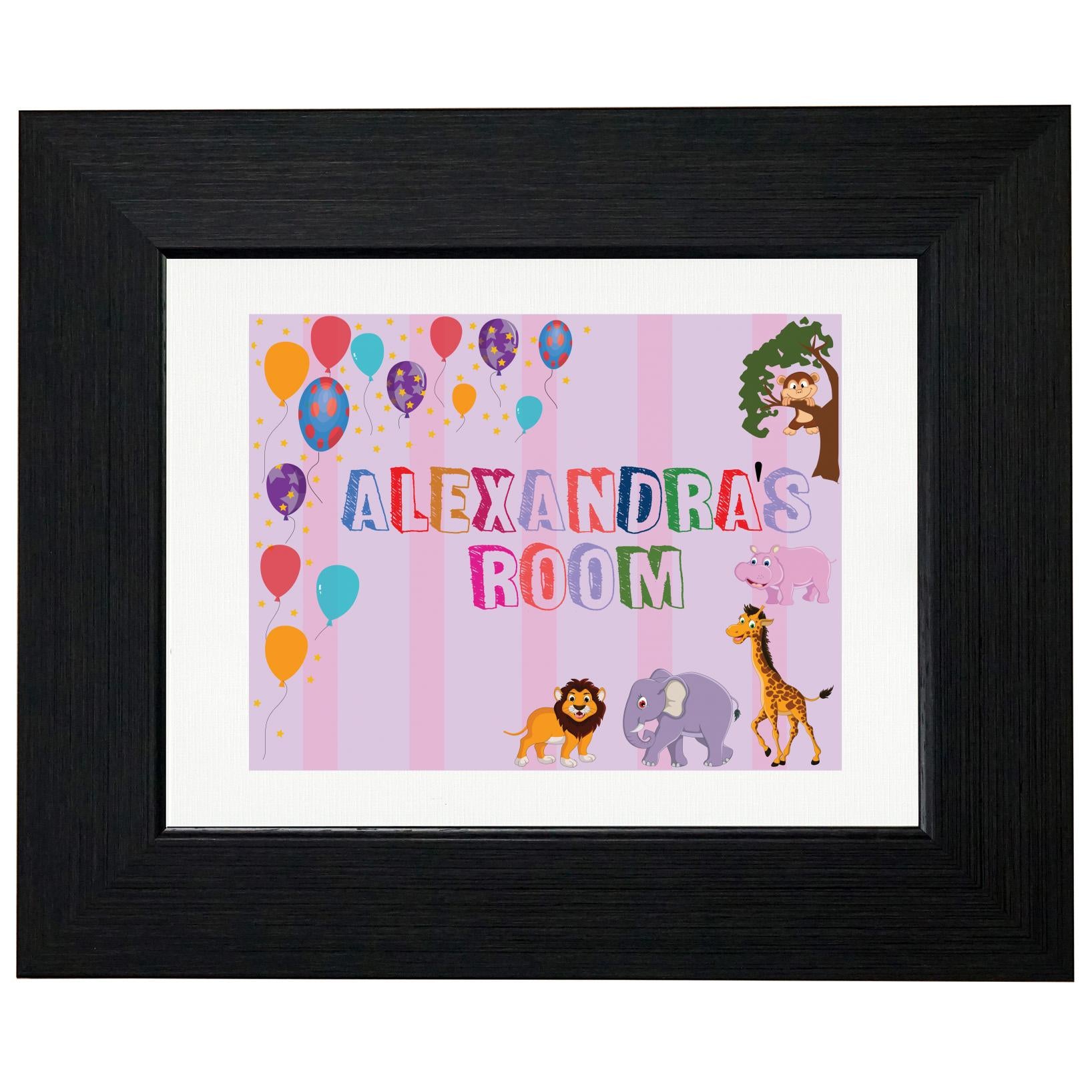 Alexandra’s Room – Boy Birthday Gift – Balloons & Animals T-Shirt, Framed Print, Pillow, Golf Towel