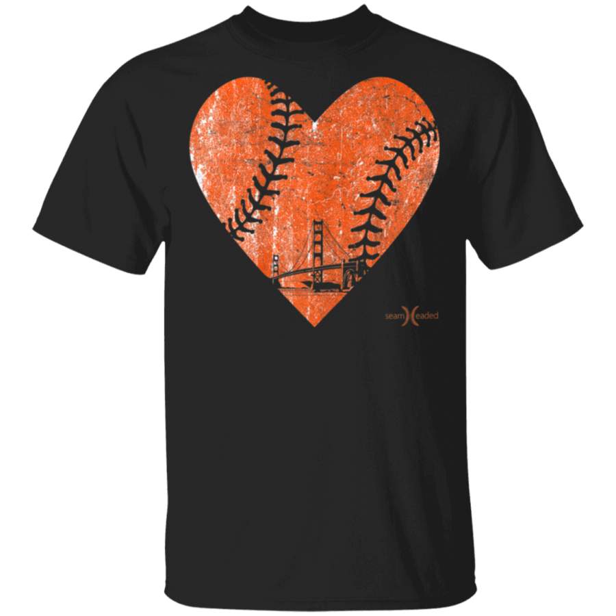 Vintage San Francisco Baseball Heart TShirt