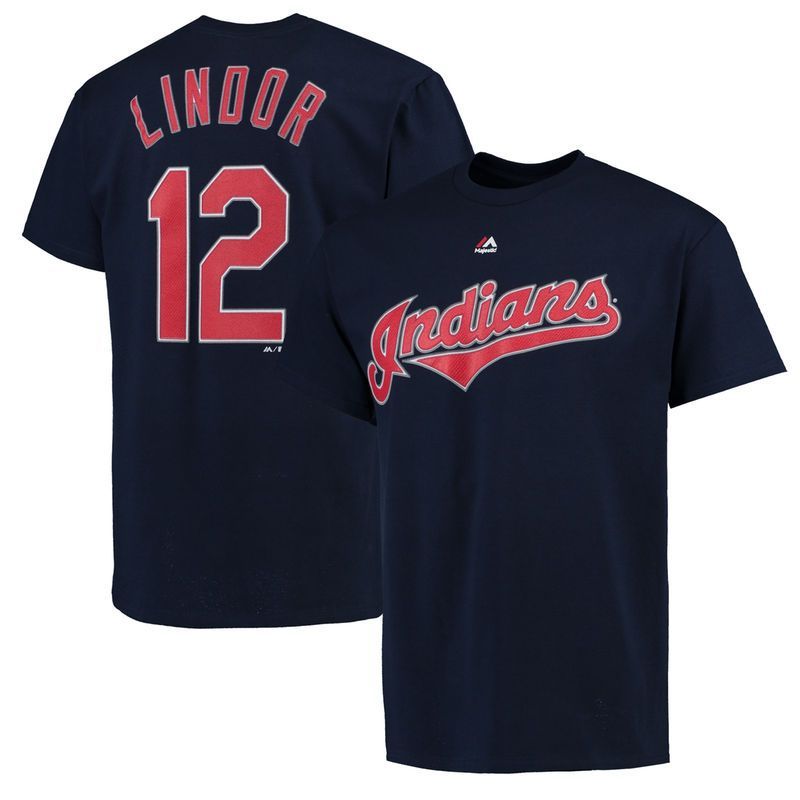 Clothing Francisco Lindor Cleveland Indians Big Tall Player Tshirt Navy 6318