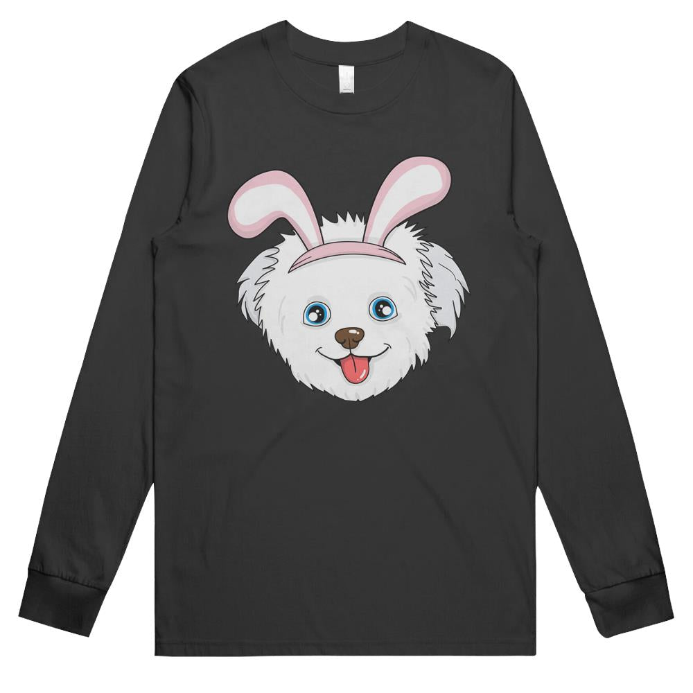 Cute Easter Maltese Dog Bunny Ears Rabbit Long Sleeve T Shirts