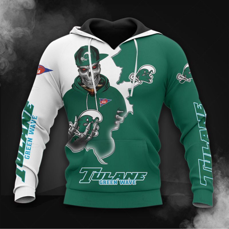 Tulane Green Wave Hoodie Long Sleeve Sweatshirt