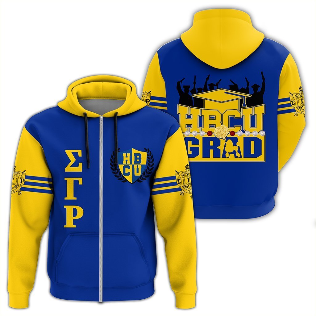 Greek Life Hoodie – Sigma Gamma Rho Hbcu Graduation Zip Hoodie