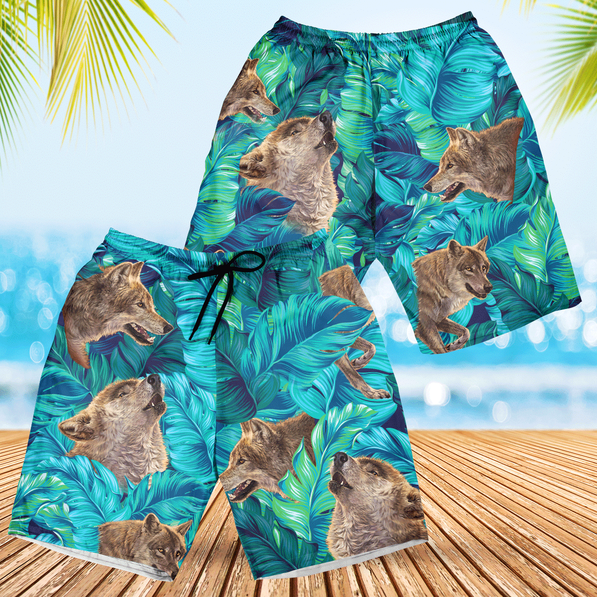 Wolf Lovers Gift Hawaii Shorts Ha74123