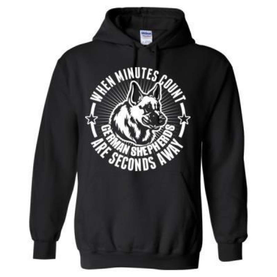 AGR When Minutes Count German Shepherds Are Seconds Away – Heavy Blend™ Hooded Sweatshirt