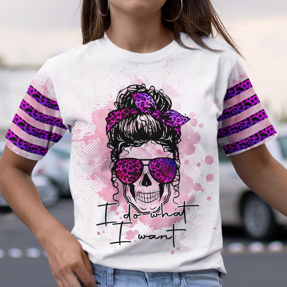 I Do What I Want Purple Leopard Skull All Over Print – Tltm1309212