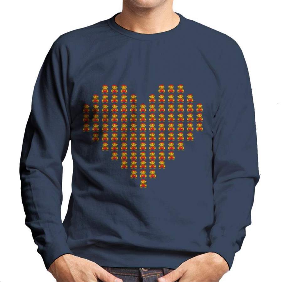 Super Mario Love Heart Men’s Sweatshirt