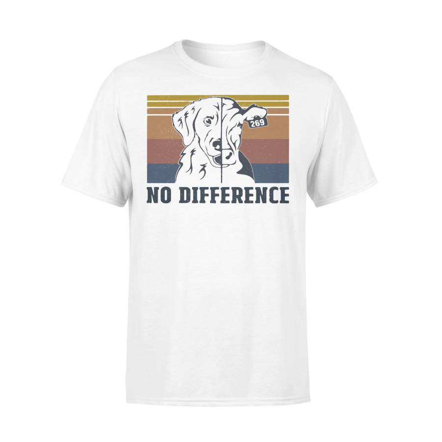 Dog And Cow No Difference Vintage Retro T-Shirt