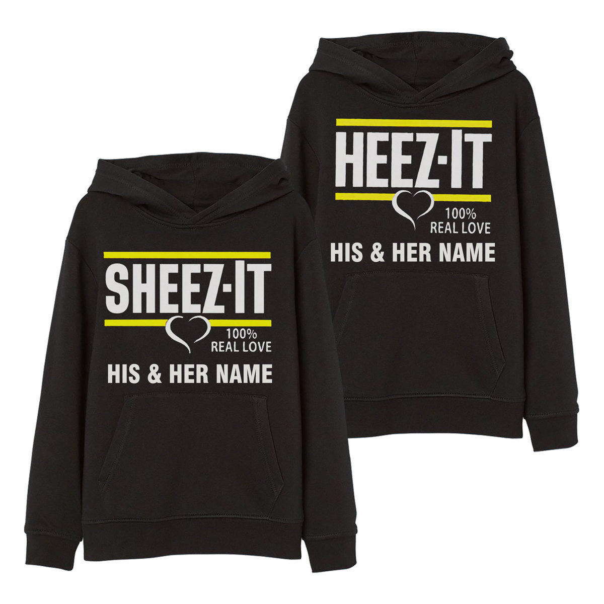 Personalized Sheez It Heez It Real Love Couple Matching Hoodie, Custom Couple Unisex Hoodie, Valentines Day Hoodie, Couple Matching Hoodie Outfit