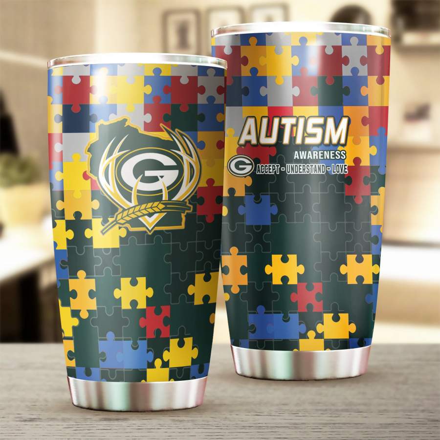 Green Bay Packers Stainless Steel Insulated Tumbler Cup, Green Bay Packers  Autism Father Day Gifts, Mother Day Giftweekly Outfits Brand