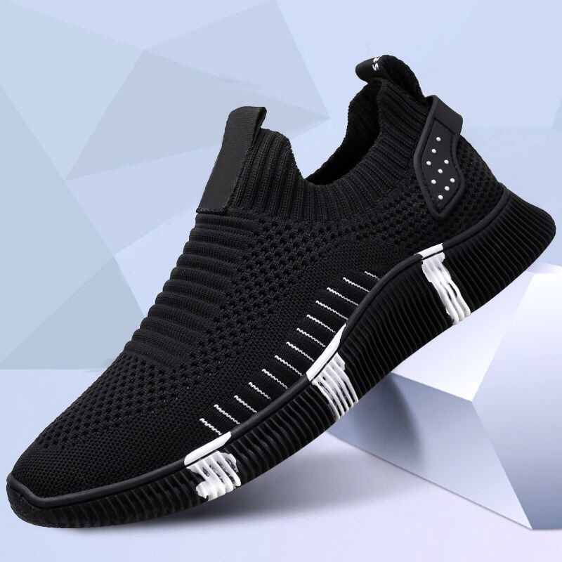 Summer Men Mesh Breathable Sneakers Soft Bottom Flat Slip-On Running Shoes Casual Footwear Wearable Zapatillas Hombre alx