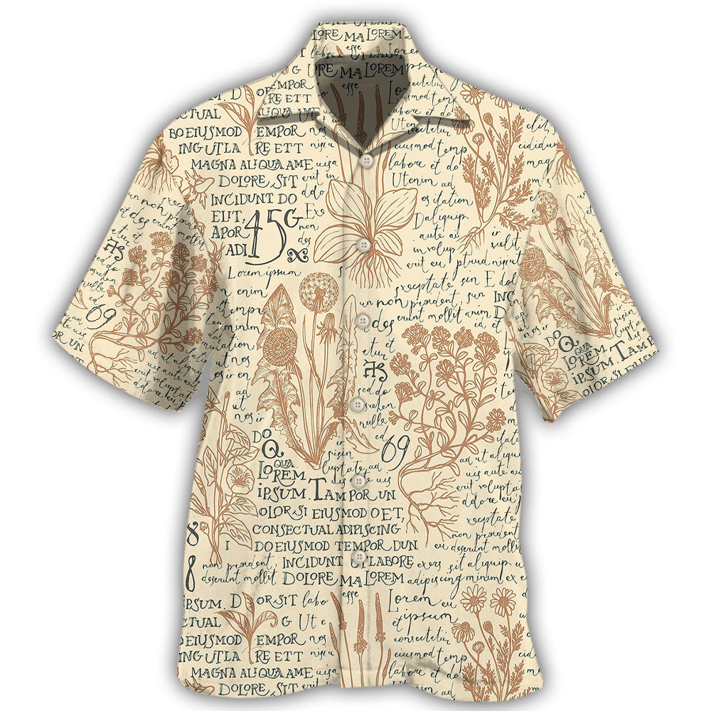 Writing Botany Hawaii Shirt Ha56794