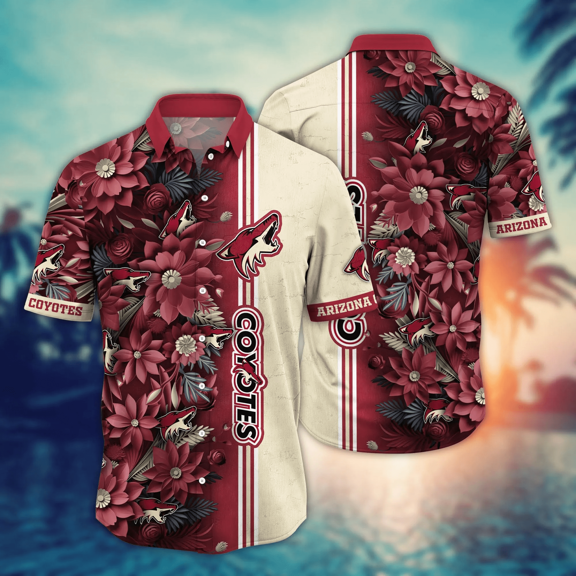 Arizona Coyotes Nhl Hawaiian Shirt Custom Music Festivals Aloha Shirt